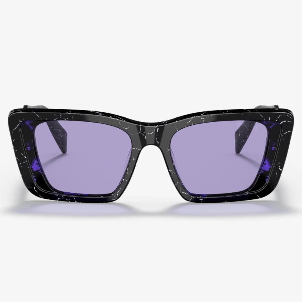 Authentic Prada PR 08YS Havana Sunglasses Tortoise with Violet Lens 🖤💜 - Picture 2 of 12